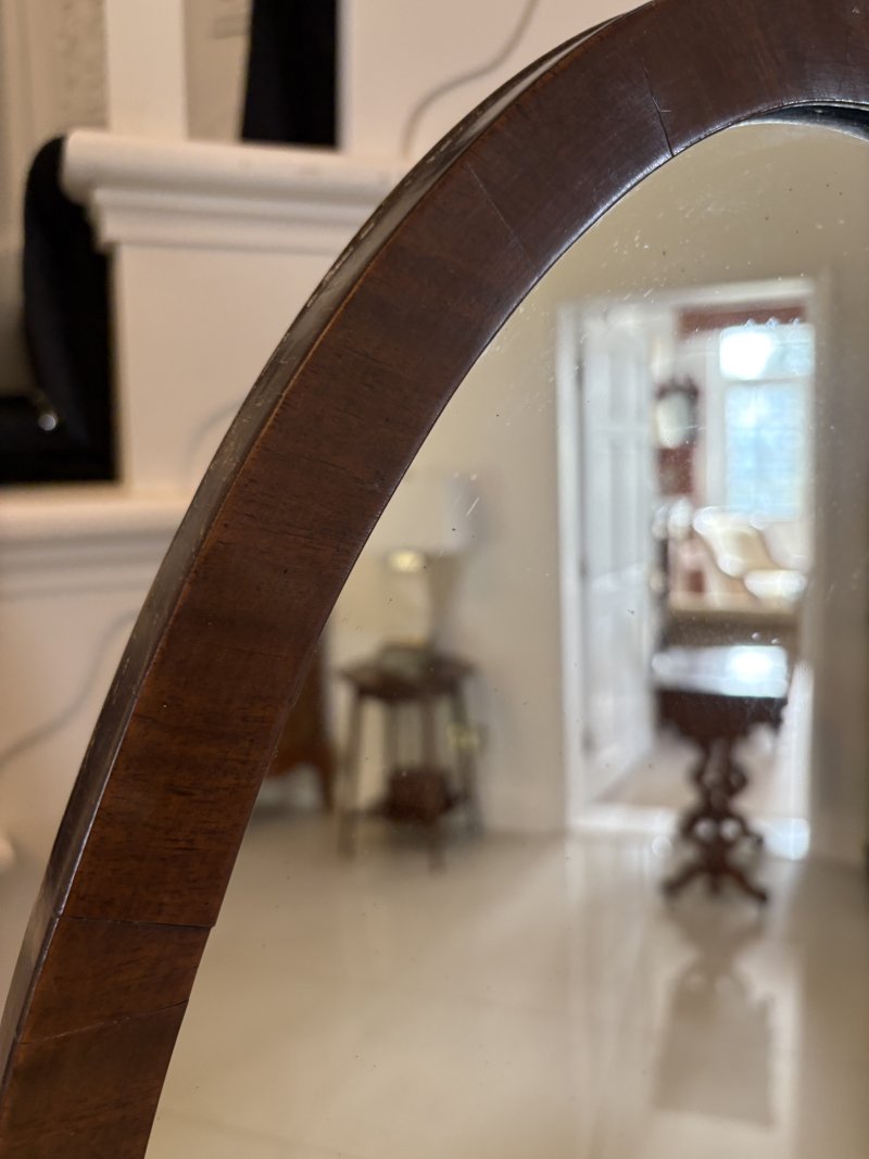 Antique Edwardian Quality Mahogany Cheval Mirror - Image 11